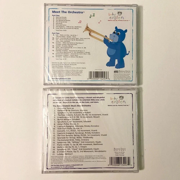 The Baby Einstein  Meet the Orchestra and Travelling Melodies Cds - Picture 2 of 16